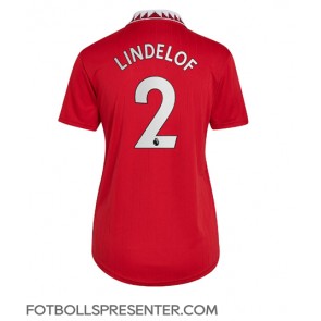 Manchester United Victor Lindelof #2 Hemma Matchtröja Dam 2022-23 Kortärmad